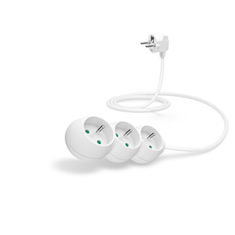 CONNECT IT prodlužovací kabel 230 V, 3 zásuvky, 1,5 m, bez vypínače (bílý)