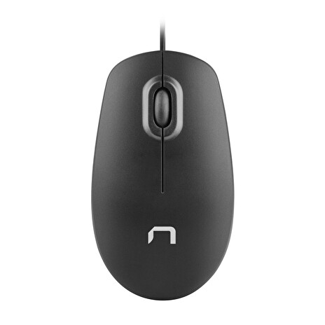 Natec laserová myš HAWK/1000 DPI/Kancelářská/Laserová/1 000 DPI/Drátová USB/Černá