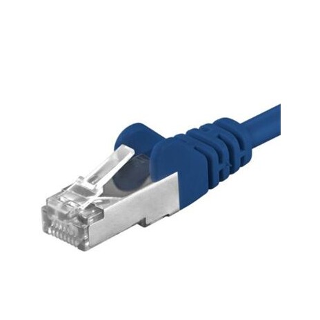 Premiumcord Patch kabel CAT6a S-FTP, RJ45-RJ45, AWG 26/7 0,25m modrá