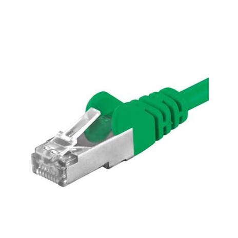 Premiumcord Patch kabel CAT6a S-FTP, RJ45-RJ45, AWG 26/7 1,5m, zelená