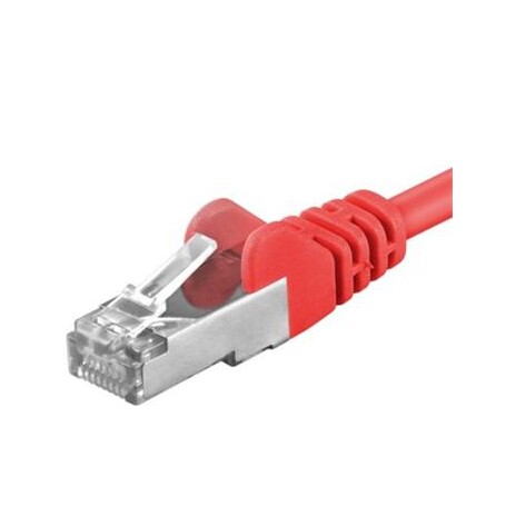 Premiumcord Patch kabel CAT6a S-FTP, RJ45-RJ45, AWG 26/7 1m, červená