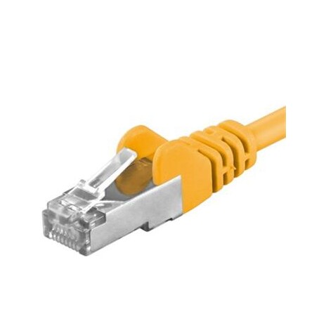 Premiumcord Patch kabel CAT6a S-FTP, RJ45-RJ45, AWG 26/7 0,5m, žlutá