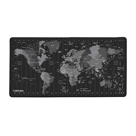 Maxi podložka pod myš Natec Time Zone Map, 40x80cm