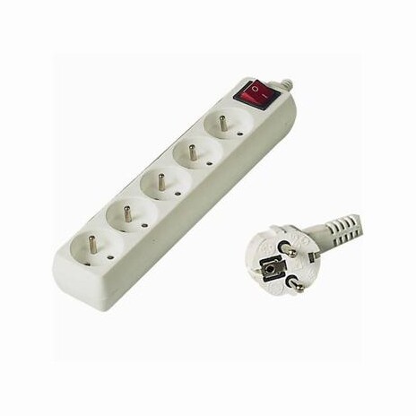 Prodlužovací přívod 230V, 10m,5 zásuvek + vypínač
