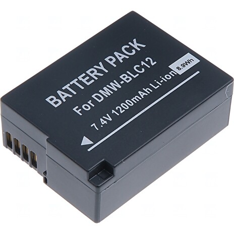 Baterie T6 power Panasonic DMW-BLC12E, 1200mAh, černá