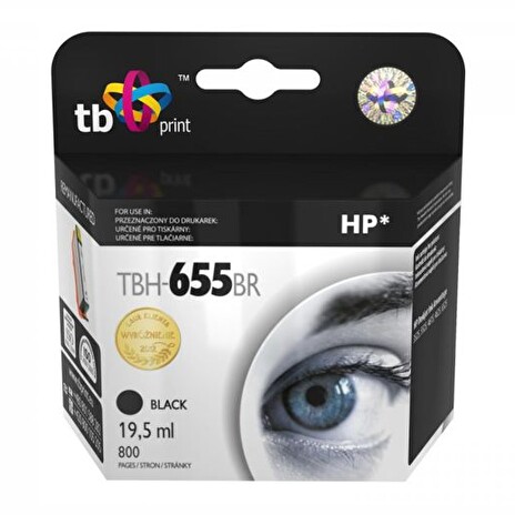 Ink. kazeta TB kompatibilní s HP 655, Black, ref.