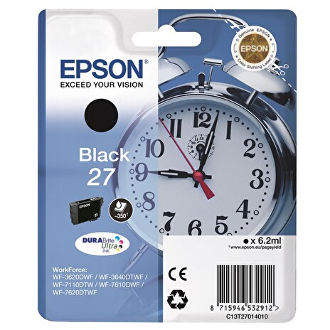 EPSON Ink čer Singlepack Black 27 DURABrite Ultra Ink - WorkForce-3620