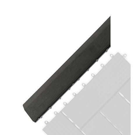 Přechodová lišta G21 pro WPC dlaždice Eben, 38,5x7,5 cm rohová (levá)