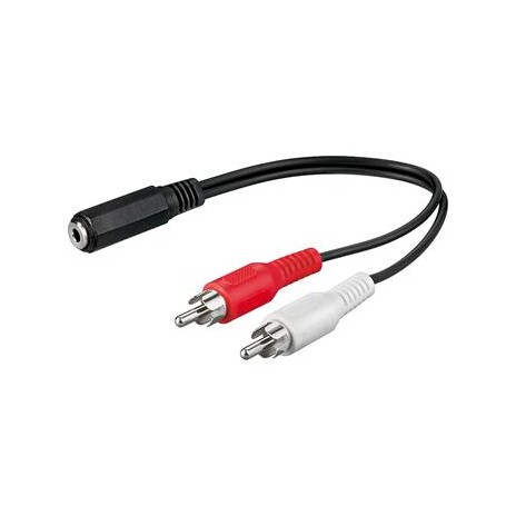 PremiumCord Kabel Jack 3.5mm-2xCINCH F/M 20cm