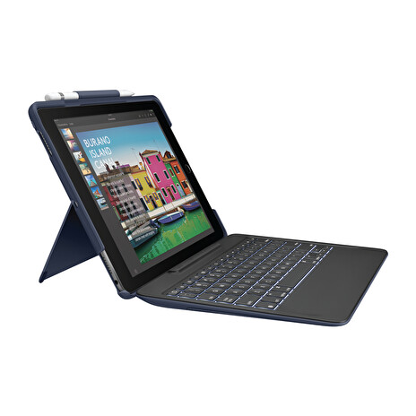 Logitech Pouzdro s klávesnicí SlimCombo for iPad Pro 10.5 inch, UK, Classic Blue