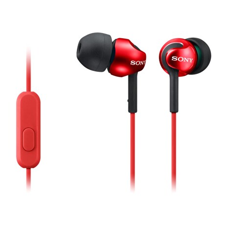 SONY MDR-EX110AP Sluchátka do uší s mikrofonem, rozsah 5 až 24000 Hz - Red