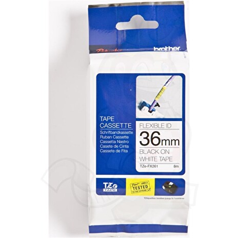 BROTHER kazeta šírky 6mm s flexibilní páskou TZE-FX611 - žlutá, černý potisk