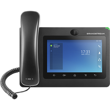 Grandstream GXV3370, 7"TFT bar.dotyk.displ., android 7, 6SIP účt, 6prog. tl.,WiFi,BT,USB, audiokonf.