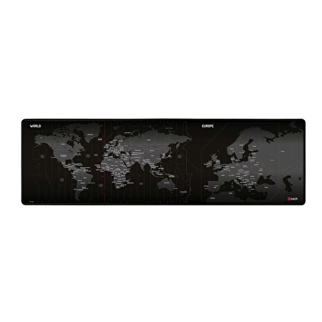 C-TECH herní podložka pod myš MP-01W (World), 900x270x4mm, obšité okraje