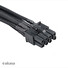 AKASA Kabel Flexa V8 prodloužení k 8pin VGA PSU, 40cm