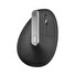 Logitech MX/Vertikální/Optická/Pro praváky/4 000 DPI/Drátová+bezdrátová/Černá