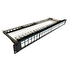 DATACOM Patch panel 19" STP 24 port CAT6A 1U černý, vyvaz.lišta, beznástrojový