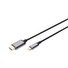 Digitus USB-C - HDMI kabelový adaptér, 1,8 m 4K/30 Hz, černý, kovový kryt