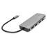 Digitus 8portová dokovací stanice USB-C, 2xUSB3.0, 1xRJ45, 2xHDMI, 1xPD, 1xMicro SD, 1xSD, šedá