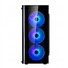 SPIRE skříň VISION 7022 RGB + 3x 12CM RGB FANS, Midi Tower, gaming, bez zdroje, Black