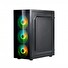 SPIRE skříň VISION 7022 RGB + 3x 12CM RGB FANS, Midi Tower, gaming, bez zdroje, Black