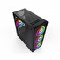 SPIRE skříň VISION 7022 RGB + 3x 12CM RGB FANS, Midi Tower, gaming, bez zdroje, Black