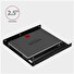 AXAGON RHD-125B, kovový rámeček pro 1x 2.5" HDD/SSD do 3.5" pozice, černý