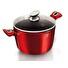 Hrnec Berlingerhaus s mramorovým povrchem a poklicí s výlevkou 24 cm Burgundy Metallic Line BH-1531