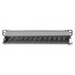DIGITUS CAT 6A, propojovací panel třídy EA, stíněný, 12 portů, 0,5U, 10 ", černý
