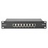 DIGITUS Patch panel CAT 6A, stíněný, 8portový 1U, 10 "montáž do stojanu, černá RAL 9005