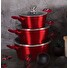 Sada nádobí Berlingerhaus s mramorovým povrchem 17 ks Burgundy Metallic Line