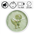Hodiny Hama Happy Dino, dětské nástěnné, průměr 25 cm, tichý chod