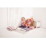 Hračka Bigjigs Toys Bílé květinové šaty s červeným límečkem pro panenku 34 cm