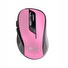 Myš C-TECH WLM-02P, černo-růžová, bezdrátová, 1600DPI, 6 tlačítek, USB nano receiver