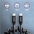 AXAGON BUCM-CM10TB, TWISTER kabel USB-C <-> USB-C, 0.6m, USB 2.0, PD 60W 3A, ALU, tpe, černý