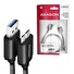 AXAGON BUMM3-AM10AB, SPEED kabel Micro-B USB <-> USB-A, 1m, USB 3.2 Gen 1, 3A, ALU, tpe, černý