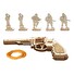 Hračka Robotime 3D dřevěné mechanické puzzle Revolver Corsac