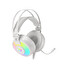 Herní stereo sluchátka Genesis NEON 600, RGB podsvícení, bílá