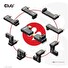 Club3D set adapterů USB-C Gen2 angled adapter set of 2, 4K120Hz (M/F)