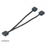 AKASA rozbočovač pro RGB LED 1x female/2x male, 2ks v balení, černá
