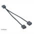 AKASA rozbočovač pro RGB LED 1x female/2x male, 2ks v balení, černá
