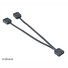 AKASA rozbočovač pro RGB LED 1x female/2x male, 2ks v balení, černá