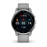 Garmin Venu 2 Plus, nerezová luneta Silver, pouzdro Gray, silikonový řemínek
