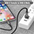 PremiumCord USB redukce USB C - USB2.0 A (F/M)