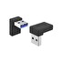 PremiumCord USB redukce USB-C - USB3.0 typ A (F/M), zahnutá 90°