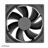 AKASA ventilátor Smart Black, 12cm fan, HD bearing