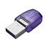 Kingston DataTraveler MicroDuo 3C/256GB/200MBps/USB 3.2/USB-A + USB-C/Fialová