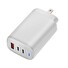 Acer GaN 65W, three-port Charger, 2xUSB-C,1x TypeA