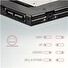 AXAGON RSS-CD09 rámeček pro 2.5" SSD/HDD do DVD slotu, 9.5 mm, LED, hliník
