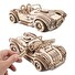 Hračka Ugears 3D dřevěné mechanické puzzle Driftující závoďák Cobra